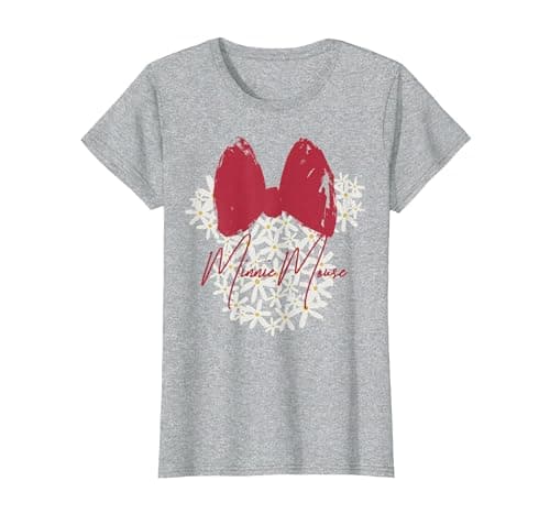 Image of Disney Mickey And Friends Minnie Mouse Daisy Fill T-Shirt, Women, Heather Grey, 3X-Large