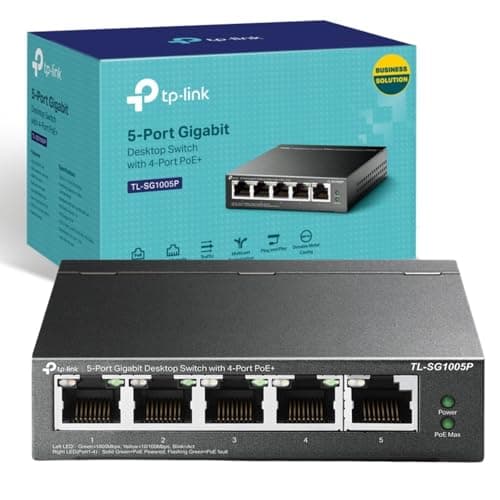 Image of TP-Link TL-SG1005P 5-Port Gigabit Desktop PoE Switch with 4-Port PoE+, 802.3af/at 30W, 65W Total Budget, 802.1p/DSCP QoS for Traffic Prioritization, Intelligent Power Management, Metal Casing