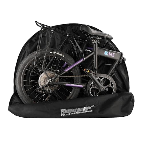 Image of SUNTTELF Folding Bike Bag for 14-20inch Bicycle Carry Bags for Brompton Travel Case Bikes Transport Bag for Car Train Air Travel Portable