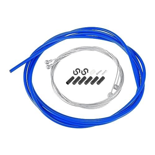 Image of X AUTOHAUX 2.5m Bike Inner Brake Cable Wire Housing Kit Mountain Bike Blue