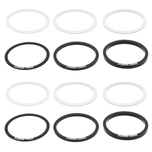 Image of eMagTech 12pcs Bike Bottom Bracket Gasket Bicycle Crank Crankset Bottom Spacer Crankset Shim Washers Parts Road Accessories For BB86/91/92/BB30/PF30, 30mm