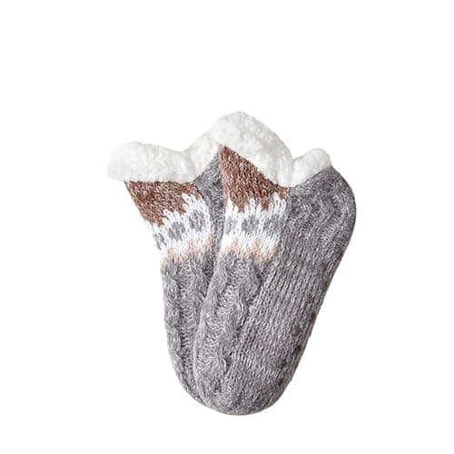 Image of Women's Soft Thermal Winter Socks Cozy Fleece Lined Home Footwear Grip Sole Comfortable Indoor Outdoor Wear ladies gifts for teenage girls 13-15 personalised socks women stocking fillers