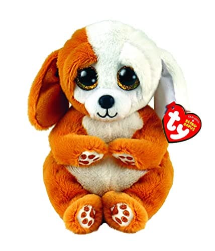Image of Ty Toys Beanie Baby Brown and White Dog Ruggles - 15 CM (2009302)