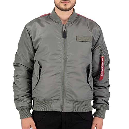 Image of Alpha Industries MA-1 VF Fighter Squadron Bomber Jacket for Men Vintage Green