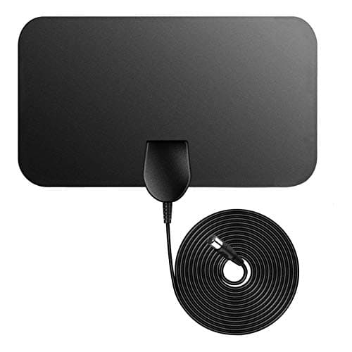 Image of Firmrock TV Aerial, 50 Miles Digital, Ultra Thin HDTV DVB-T2, 12 FT Cable, Freeview Indoor TV Aerial