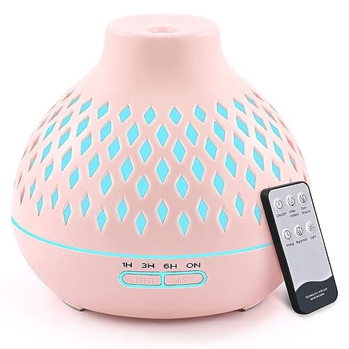 Image of SPLITSKY 400ML Essential Oil Diffuser, Scent Diffuser with Remote Control, Cool Mist Aromatherapy Air Humidifier, Electric Nebulizer with 7 LED Light Colors,for Bedroom, Home