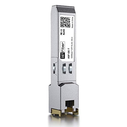 Image of for Ubiquiti UniFi UF-RJ45-1G, 1000BASE-T SFP Transceiver, SFP to RJ45, 1.25G copper SFP to Ethernet module also compatible with Cisco GLC-T/SFP-GE-T, Mikrotik, Meraki, Netgear, D-Link and more