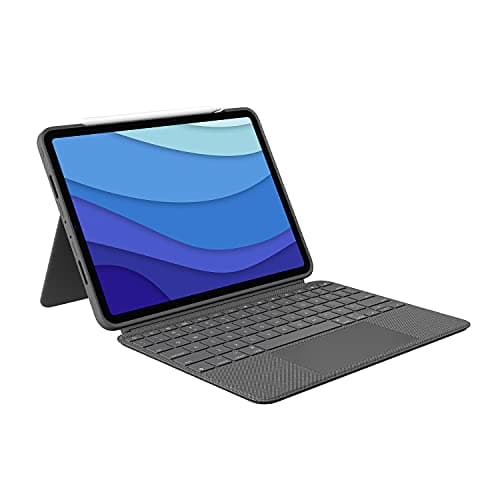 Image of Logitech Combo Touch iPad Pro 11-inch(1st, 2nd, 3rd, 4th gen - 2018, 2020, 2021, 2022)Keyboard Case - Detachable Backlit Keyboard,Click-Anywhere Trackpad, QWERTY UK English Layout - Grey