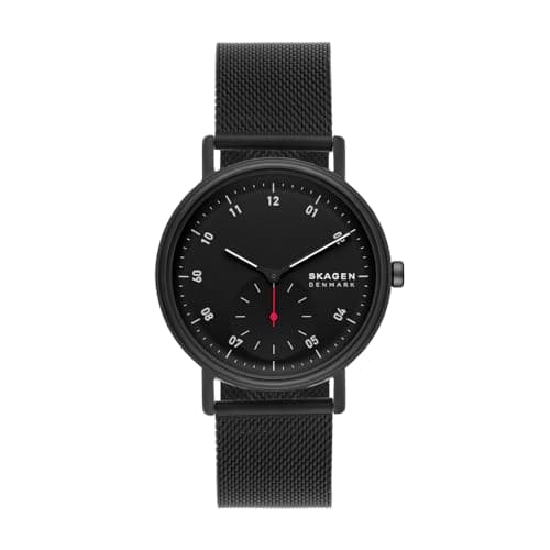 Image of SKAGEN Kuppel Watch for Men, Quartz Sub dial Three Hand Movement with Stainless Steel or Leather Strap