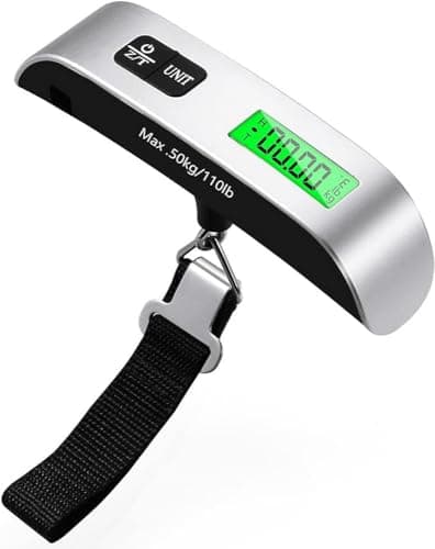 Image of Blendura Digital Luggage Scale, Portable Luggage Weight Scale, Hanging Suitcase Weigher for Travel, Suitcase Scale with Temperature Measurement Function 110 lb/ 50KG Capacity