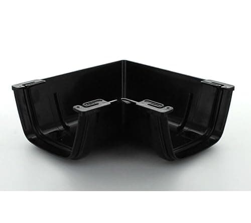 Image of Marley Flowline RAF1 Square Gutter Angle 90 Deg Black
