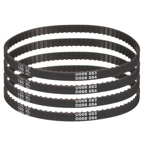 Image of sourcing map 4pcs 150XL 037 Timing Belt 75 Teeth Rubber Geared Cogged Belt, 0.37" Width, 0.20" Pitch Mechanical Replacement Belts