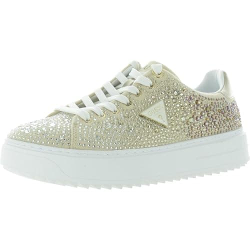 Image of GUESS Women's Denesa Sneaker, Gold 710, 6 UK