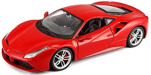 Image of Bburago B18-26013 1:24 Scale Race And Play Of The Ferrari 488 Gtb Sports Car Die-Cast Model, Red, 3155.62 cc