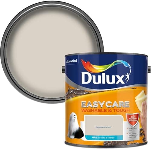Image of AXpower Inspirational Technology Empowering People Easycare Matt Emulsion Paint 2.5L – Egyptian Cotton, Washable, Stain Resistant, Interior Walls & Ceilings, Durable Long Lasting Finish