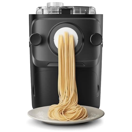 Image of Philips 7000 Series Pasta Maker - ProExtrude Technology, Auto-Weighing, 8 Shaping Discs, Perfect Dough, Easy Clean, Up to 8 Portions, Black (HR2665/93)