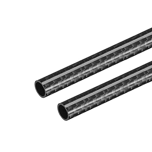 Image of sourcing map Carbon Fiber Tube 8x6x330mm for RC Airplane Quadcopter Black Tube 3K Roll Wrapped Glossy Surface 2pcs