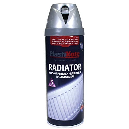 Image of Plasti-kote Radiator Paint 400ml Satin Chrome
