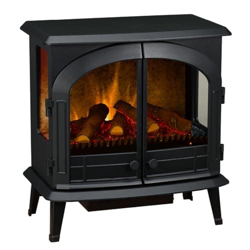 Image of Dimplex Emberly Electric Stove, Black 3-Sided Fireplace With Choice of Flame Speeds and Brightness, 2kW Fan Heater And A Choice Of 1000 or 2000 Watt Heat Settings. Manual, Remote and Wi-Fi Controls