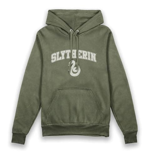 Image of Harry Potter Slytherin Vintage Style Adults Hoodie-L Green