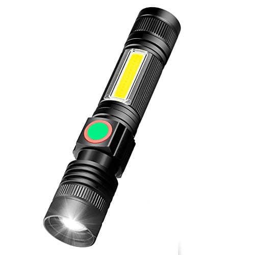 Image of Torch USB Rechargeable Including 18650 Battery - LED Torch Tactical Super Bright Powerful Magnetic COB Work Torches Flashlight for Camping,Hiking,Fishing …