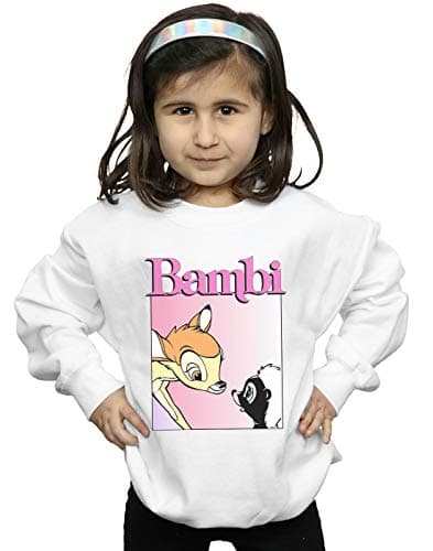 Image of Disney Girls Bambi Nice To Meet You Sweatshirt White 5-6 Years