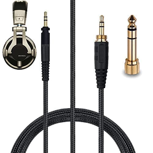Image of V-MOTA Replacement Stereo Audio Aux Cable with 6.35mm Adapter Extension Cord for Shure SRH840 SRH940 SRH440 SRH750DJ Professional Studio Monitoring Reference DJ Headphones