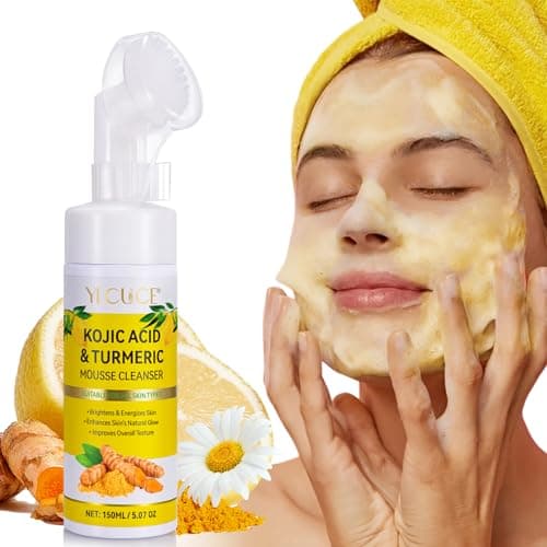 Image of Kojic Acid & Turmeric Cleansing Foaming for Face,Clear Mousse Cleanser,Gentle & Non-Irritating ,Helps Balance Skin Oil And Water,150ML