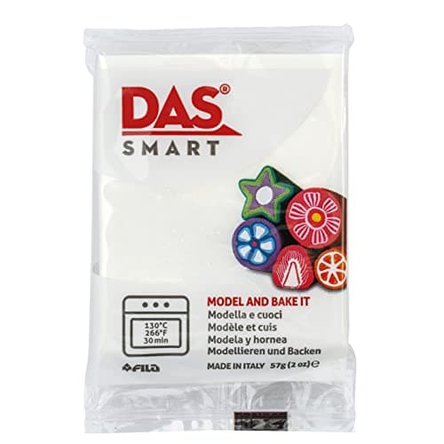 Image of DAS Smart Oven Bake Modelling 57g Clay, White Pearl, For Professionals and Hobbyists