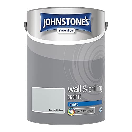 Image of Johnstone's - Wall and Ceiling Paint Matt - Interior Paint - Contemporary Finish - Suitable for Interior Walls and Ceilings - Frosted Silver - 5 L