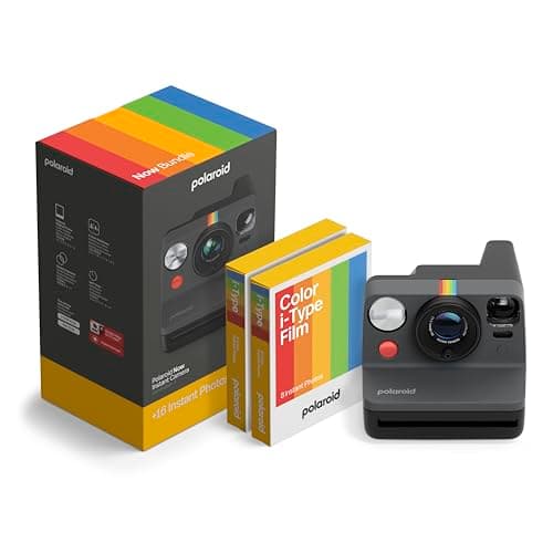 Image of Polaroid - Now Gen 3 - Instant Camera - Bundle Camera + Colour Film (16 Photos) Black (6560)
