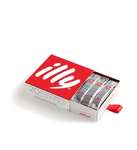 Image of illy Classico Instant Coffee Sachets (20 Servings)| 100% Arabica Instant Coffee Sticks | Medium Roast Intensity 5/9 | Individually Wrapped Coffee Sachets for Travel, Work & Home