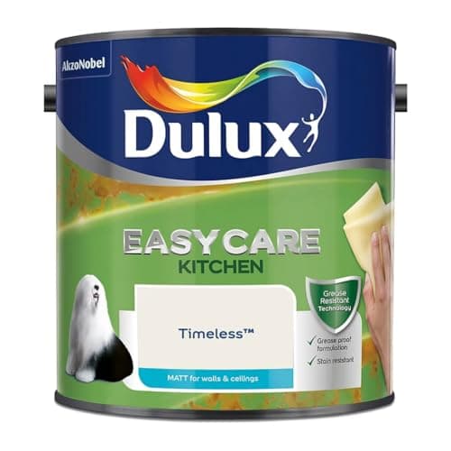 Image of Timeless Dulux Easycare Kitchen Matt Emulsion Paint 2.5L – Grease & Stain Resistant, Washable Matt Finish, Durable Interior Paint for Kitchen Walls & Ceilings