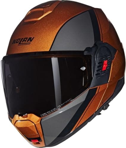 Image of Nolan N120-1 Verniciatura Speciale N-Com Helmet, black/ochre, S (56)