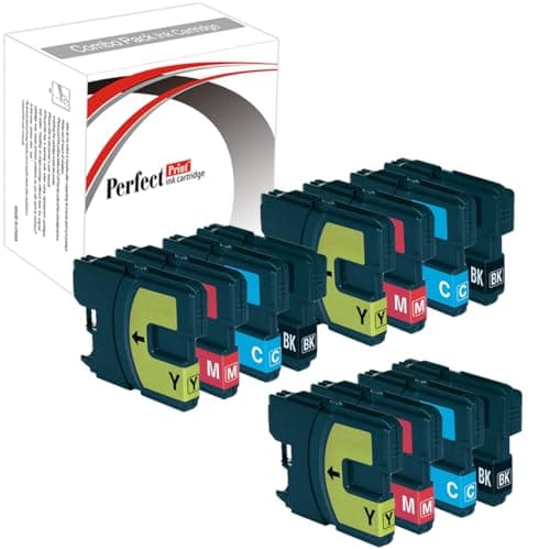 Image of PerfectPrint Compatible Ink Cartridge Replacement for Brother MFC-J220 J265W J410 DCP-J125 J315W J415W J515W LC-985 (Black/Cyan/Magenta/Yellow, 12-pack)
