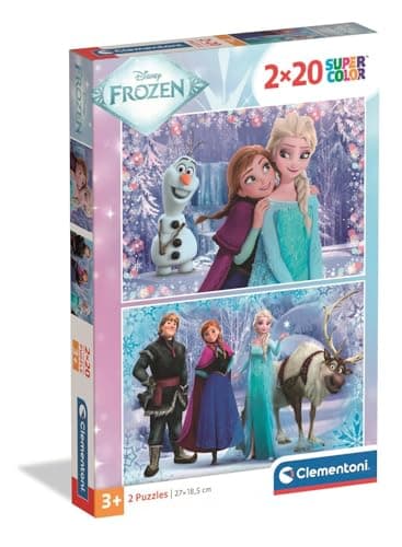 Image of Clementoni Jigsaw Puzzle 40 pieces, 2X20 Disney Frozen, Puzzle for Kids 3+ Years, Made in Italy, 24825
