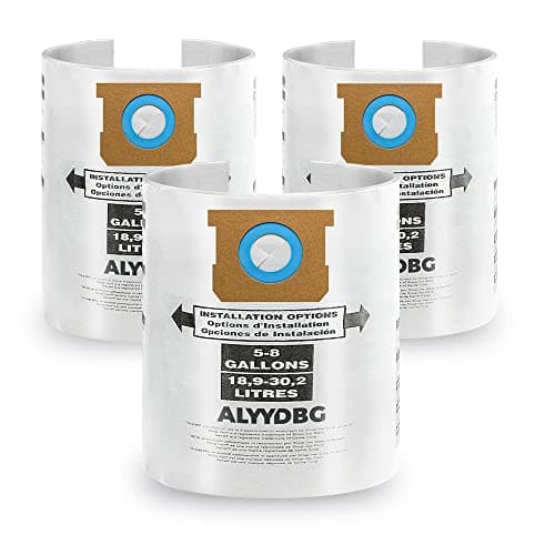 Image of Replacement for Shop vac Type E - 9066100 90661 906-61 Shop-Vac 5-8 Gallon Disposable Collection Filter Bags 3 PCS