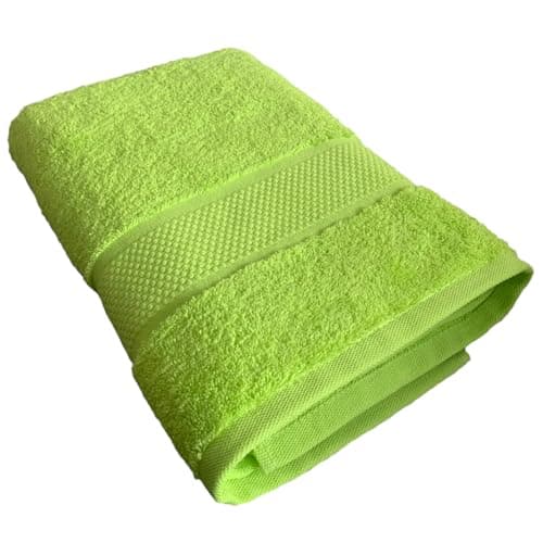 Image of Sue Rossi Towels 100% Turkish Combed Organic Cotton, 600gsm Thick, Plush Soft & Highly Absorbent, Quick Dry Home Or Hotel Quality Bathroom Towel (Lime Green, Bath Towel)