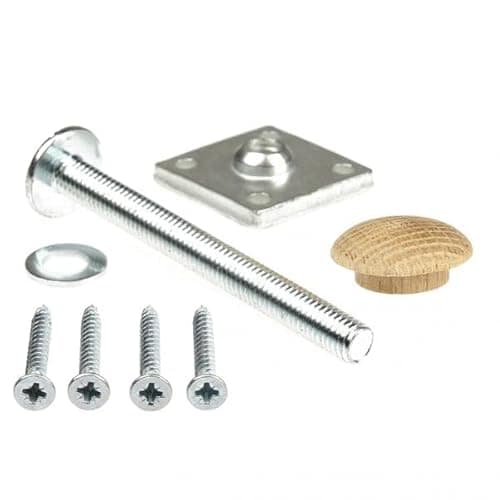 Image of Jackson Woodturners Oak Handrail to Newel Post Fixing Kit – Staircase Handrail Connector for Oak Newel Posts