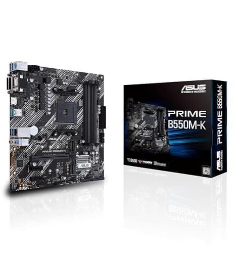 Image of ASUS Prime B550M-K AMD B550 (Ryzen AM4), dual M.2, PCIe 4.0, DDR4 4400, 1 Gb Ethernet, HDMI/D-Sub/DVI, USB 3.2 Gen 2 Type-A, micro ATX