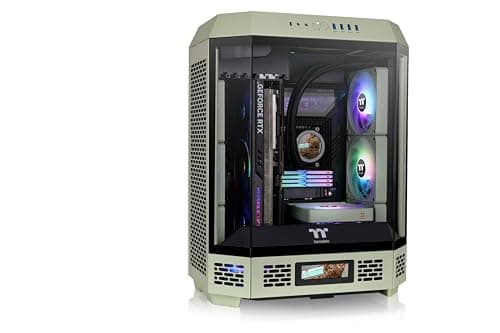 Image of Thermaltake The Tower 600 Matcha Green Mid-Tower ATX Case; 3 Tempered Glass Panels; Hidden-Connector Motherboard Support; Rotational PCI-e Slots; CA-1Z1-00MEWN-00; 3 Year Warranty