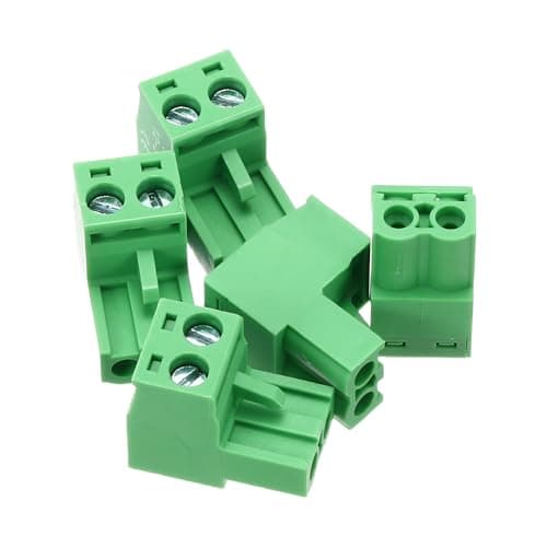 Image of sourcing map 5PCS 2-Pin PCB Mount Screw Terminal Block Connectors 5.08mm/0.2inch Pitch Circuit Board Connectors for Home Appliances, Industrial Projects