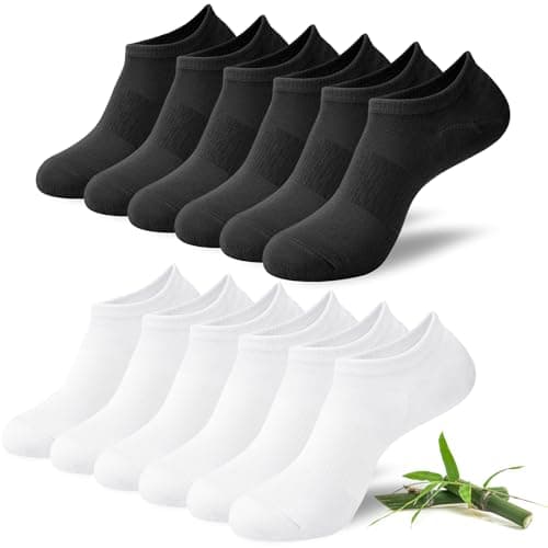 Image of Niofind Bamboo Trainer Socks for Womens and Mens, No Show Ankle Socks Low Cut Invisible Non Slip Liner Socks Multipack Casual Footies for Sneaker Loafers and Boat Shoes
