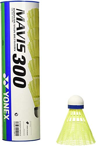 Image of Yonex Mavis 300 Badminton Shuttlecocks, Yellow, lemon tree, Pkg of 3 tubes(18pcs)-Yellow Medium Speed