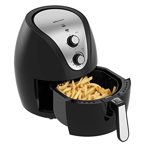 Image of EMtronics EMAF45L Family Size Air Fryer 4.5 Litre for Oil Free & Low Fat Healthy Cooking, 30-Minute Timer - Black