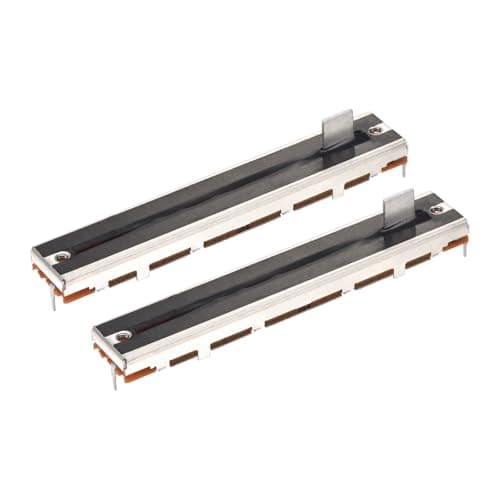 Image of sourcing map 2Pcs Straight Single Linear Slide Potentiometer 3 Pin B10K 88mm(L) 60mm Travel 8x8mm Handle Fader Variable Resistors Mixer Electronic Potentiometer for Dimming Tuning