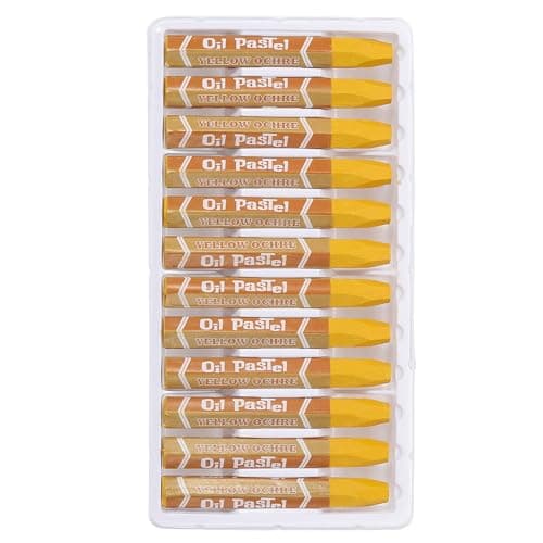 Image of PATIKIL Dark Yellow Oil Pastels, 12Pcs Soft Oil Crayons Vibrant and Creamy Pastels Stick Art Supplies for Art Painting Drawing Blending Graffiti for Artists Beginners