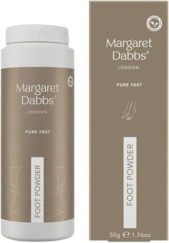 Image of Margaret Dabbs Pure Feet Soothing Foot Powder for Long Lasting Fresh Feet, Helps Control Odour and Sweat, with Lemon Myrtle Oil and Vitamin E 50g