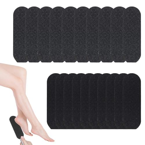 Image of SYEYCW 50 Pcs Pedicure File Refill Pads, 100+180 Grit Replacement Pads, Professional Stainless Steel Foot File Refills, Self-Adhesive Reusable Foot Rasp, for Removing Callus Dead Skin, Pedicure Salon
