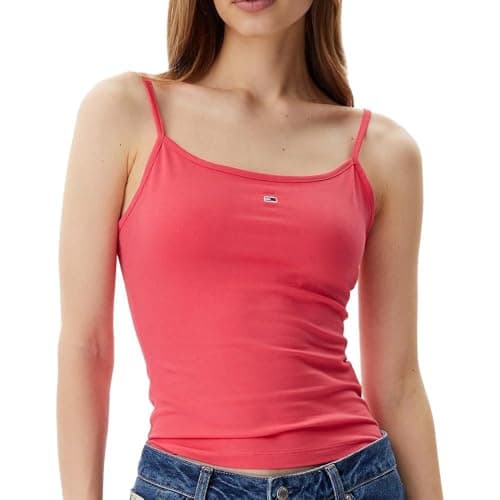 Image of Tommy Jeans Essential Strap Women's Pink Top, Pink, XS